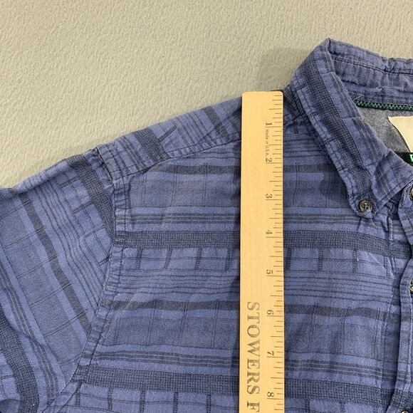 Vissla Button Shirt Mens Large Blue Long Sleeve Cotton - Picture 7 of 16